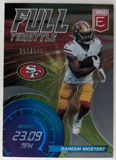 Raheem Mostert 2021 Donruss Elite FULL THROTTLE FT20 Football NFL Card /349