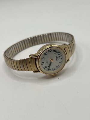 Vintage Ladies Two Tone Timex Indiglo Quartz Watch 