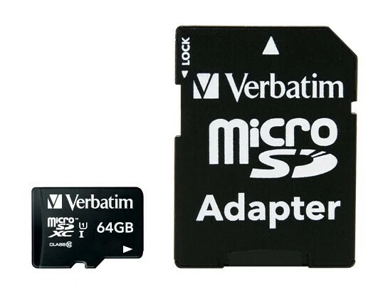 Verbatim Micro SDXC 64GB (Class 10 UHS-I) with Adaptor, microSDXC 64GB Class 10 - Image 2 of 4