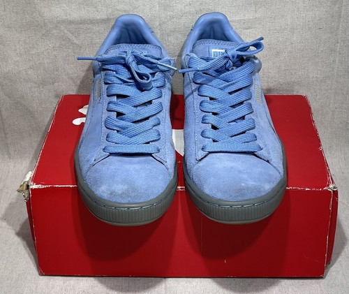 Puma Suede Classic Mono Ref Iced Lace Up Size 7 1/2 Little boy Blue RARE B7 - Picture 3 of 5
