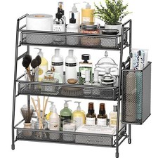 Bathroom Countertop Organizer Shelf 3 Tier Counter Spice Rack Metal Makeup Rack