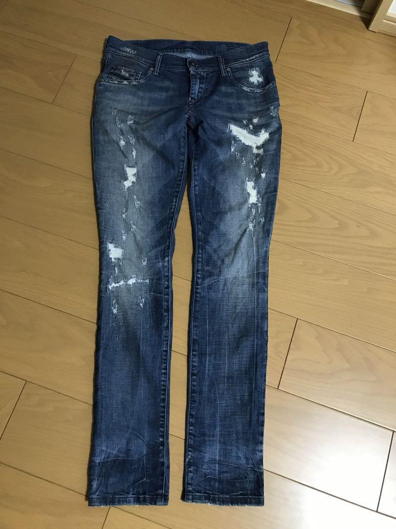 Diesel Women S Denim W28-L30 Slim Fit Vintage Wash Casual