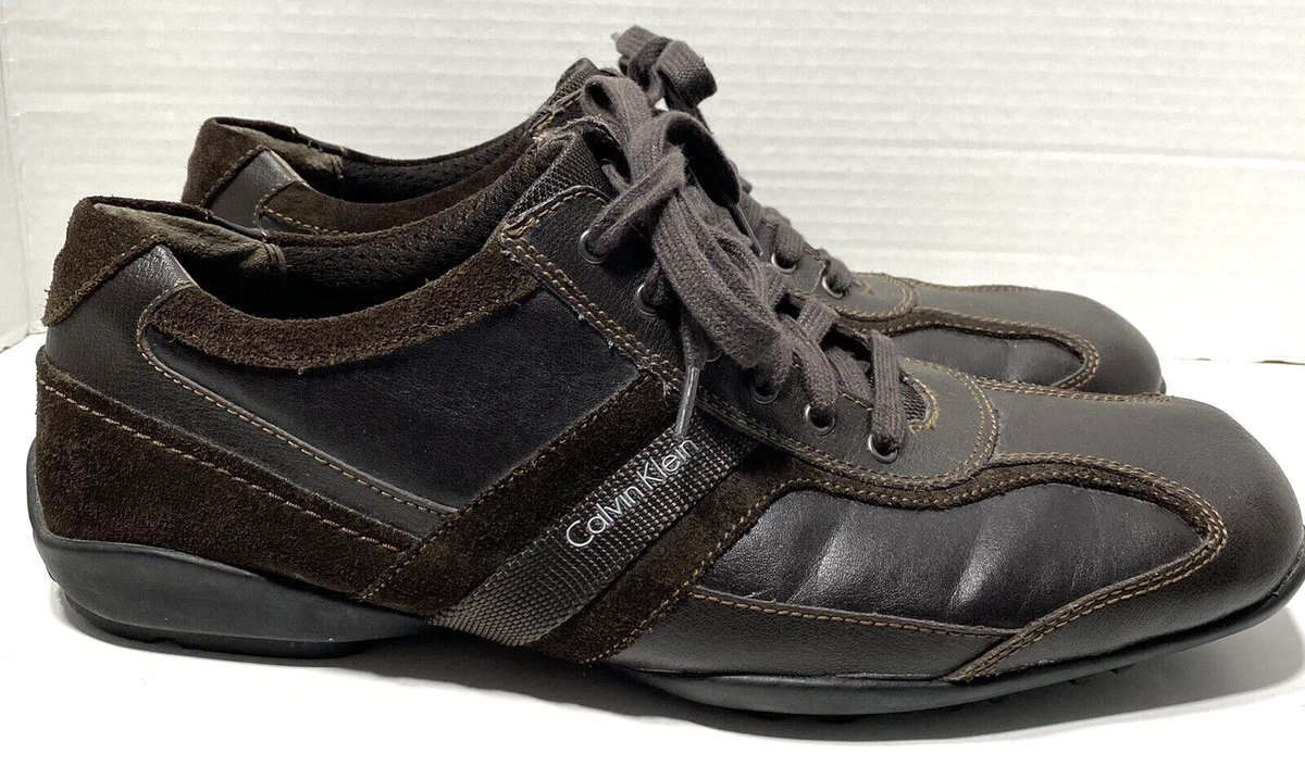 Calvin klein black store suede shoes