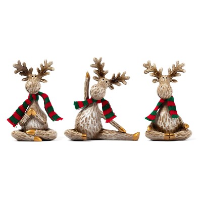 Moose Statue Home Decor.Yoga Decor Set Of 3.Collectable meditation table home...