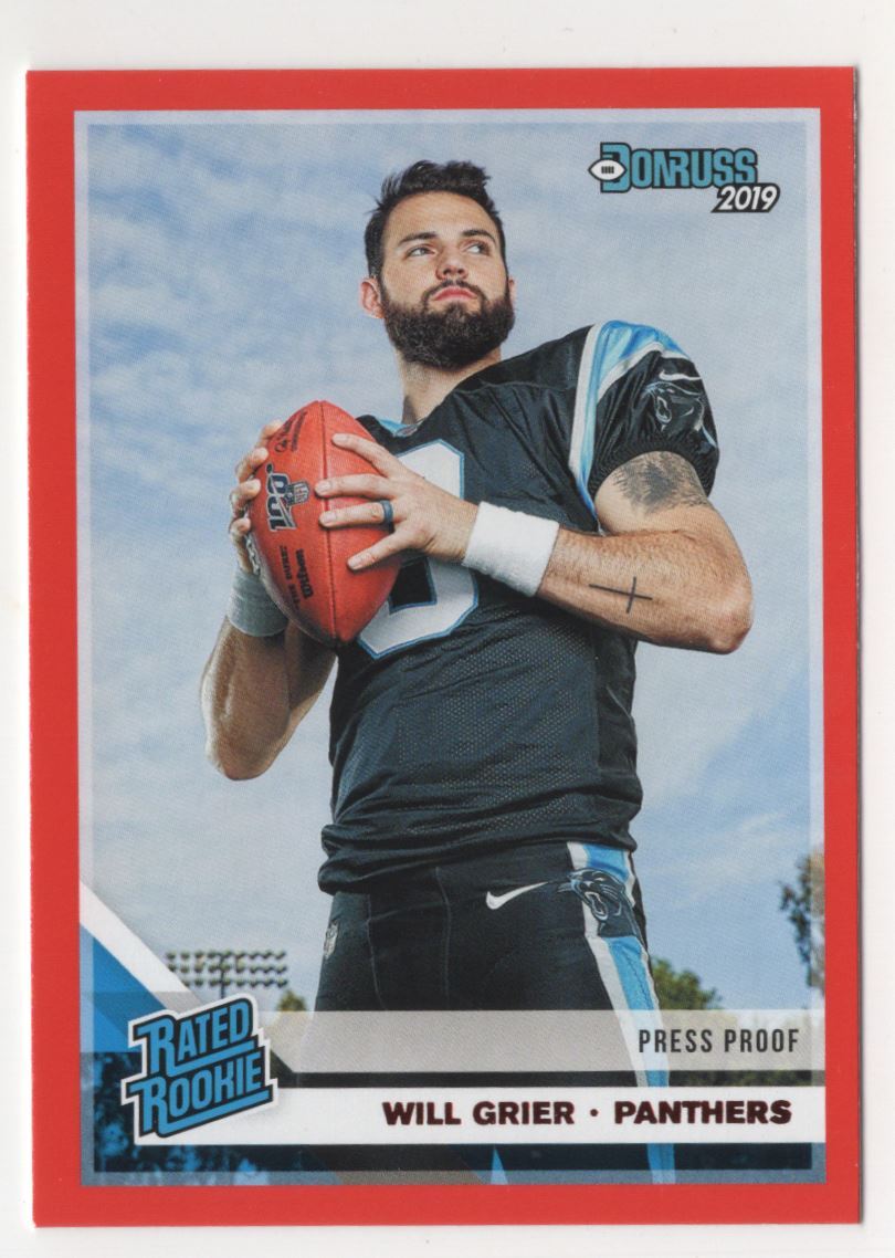 Will Grier Panini Donruss #305 Press Proof-Red