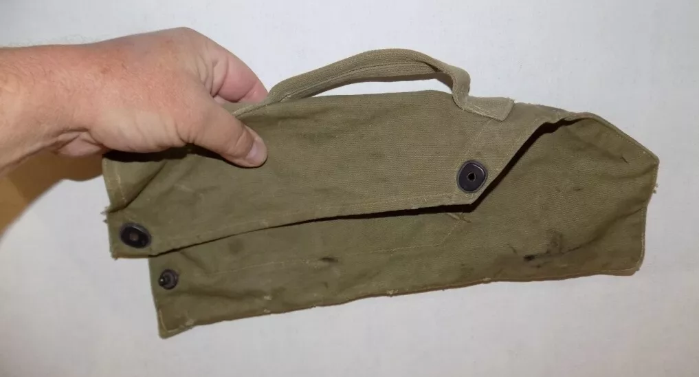 ANCIEN SAC POCHETTE MILITAIRE ARMÉE FRANÇAISE WW2 MILITARIA