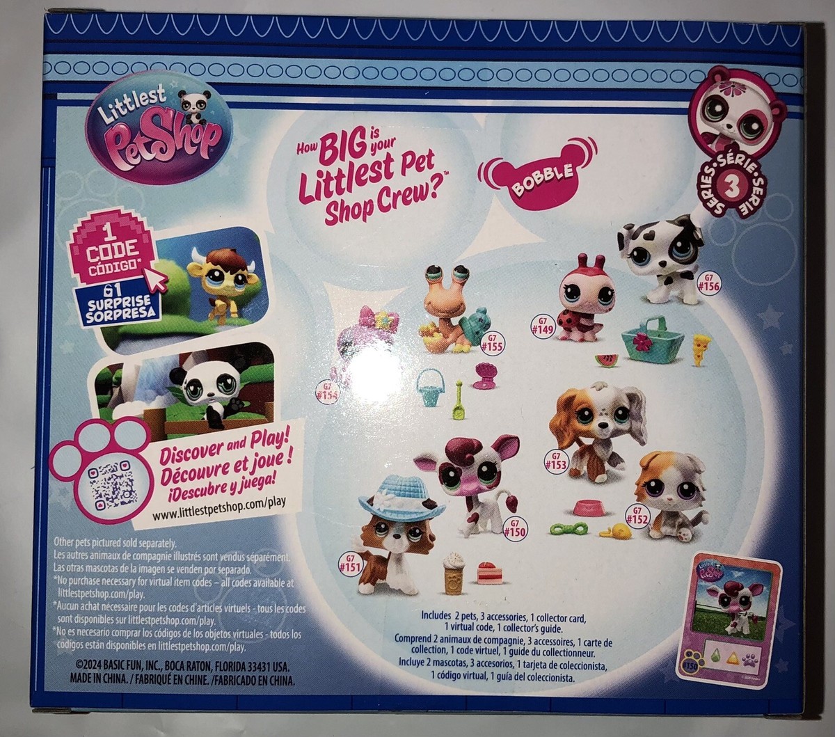 Littlest Pet Shop Pet Pairs #150 Cow and #151 Collie G7 Series