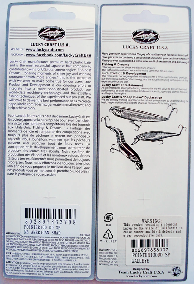 Lucky Craft Pointer 100 DD Pêche Japon Wobbler,Appât ,Hecht,Prédateurs,Sandre - Photo 2/2