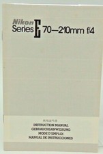 Nikon Series E 70-210mm F4 Instruction Manual multi-language