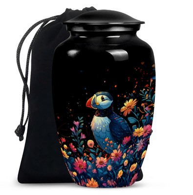 Puffin Bird Elegy: Aesthetic Cremation Urn for Last Earthly Peace