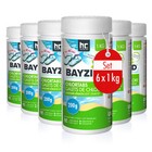 Chlortabs 200g langsam 6 x 1 kg BAYZID löslich Chlor Tabletten Pool Tabs