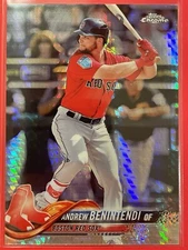 2018 Topps Chrome Andrew Benintendi Prism Refractor #151 Baseball Boston Red Sox