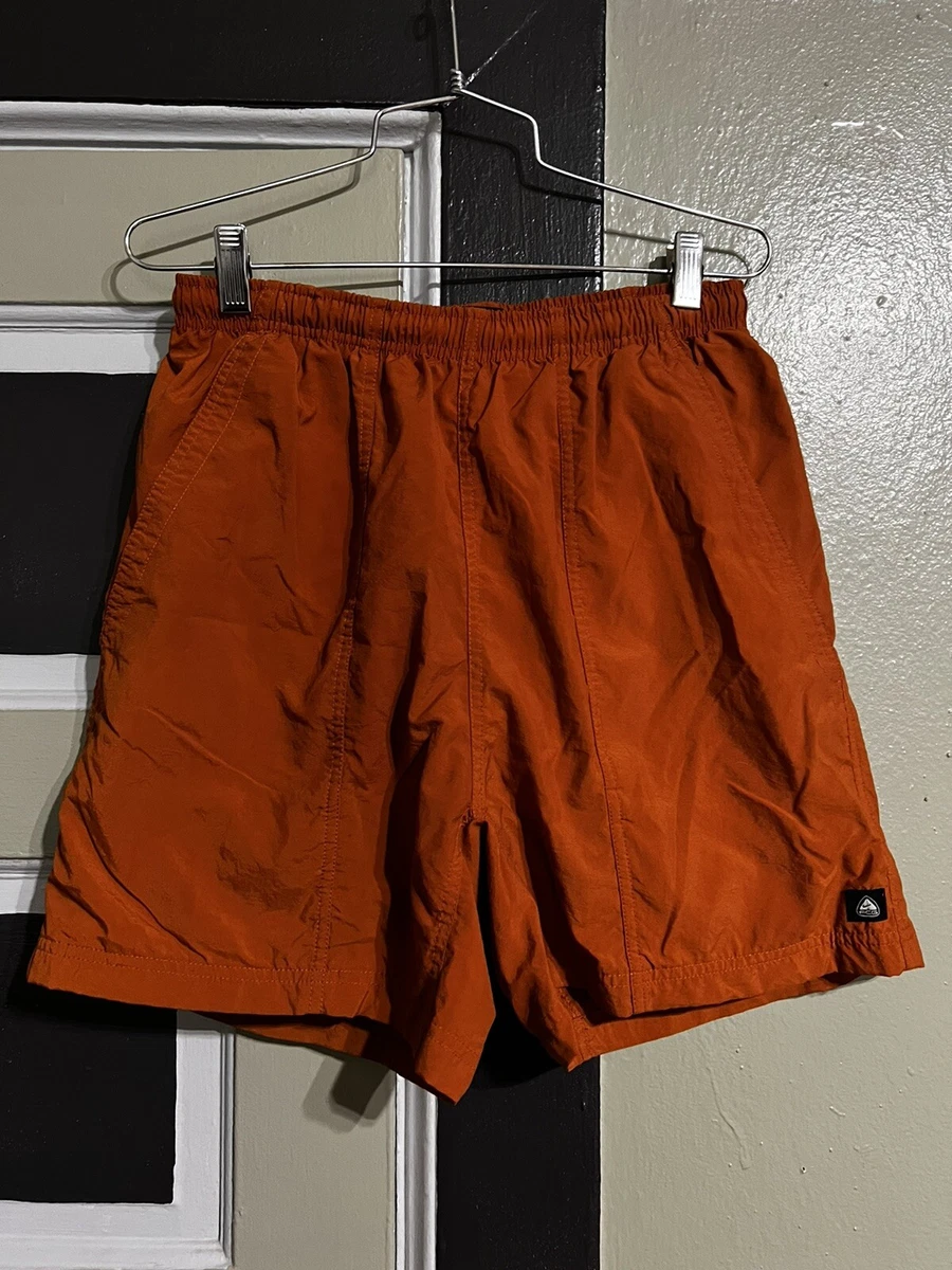 VTG Nike ACG Swim Trunks Mens Medium Orange Lined Pockets Shorts