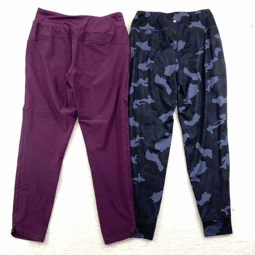 2er Set Activewear Yogalicius Leggings Damen Gr. S schwarz/lila Stretch Reise - Bild 7 von 8