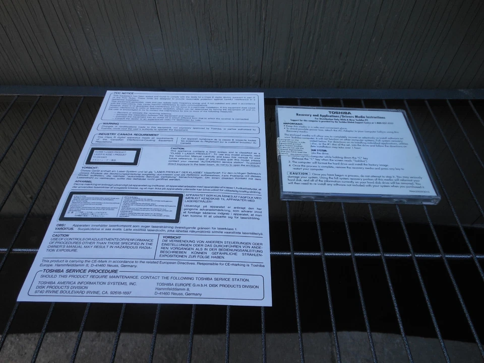 Toshiba Recovery And Applications/Drivers DVD Satellite A80/A85 Series NEW 15D - Image 2 of 3