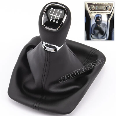 pour SKODA OCTAVIA II 2 YETI CUIR POMMEAU LEVIER DE VITESSE 6 VITESSES SOUFFLET - Photo 1/4
