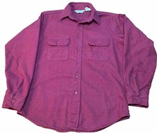 Vintage Field  Stream Men's Maroon Button Shirt Medium Thick Cotton Flannel