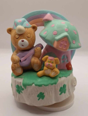 Nice Rocka bye baby porcelain Music box by Nice.  4'' wide x 5 ½ ''  tall.