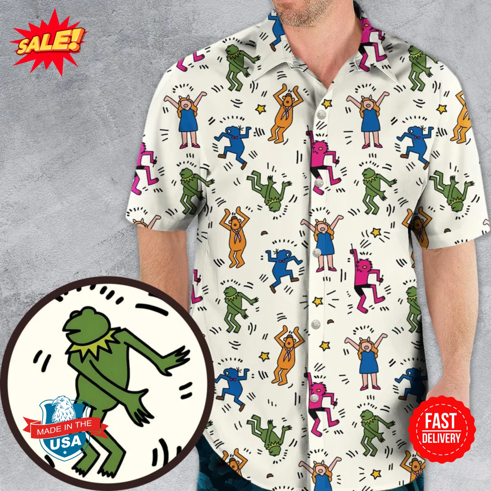 Dancing Muppets The Muppets Characters Hawaiian Shirt
