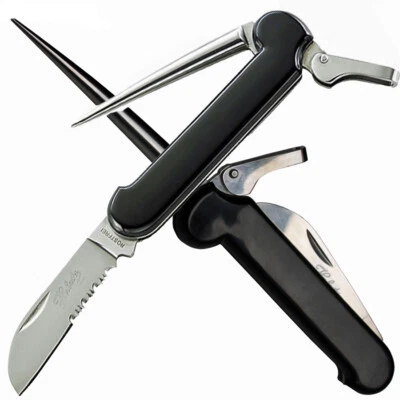 Herbertz Segler Taschenmesser schwarze Kunststoff-Schalen mit Marlspieker