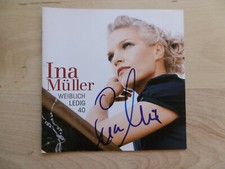 Ina Müller autograph signed CD booklet "Female single 40"