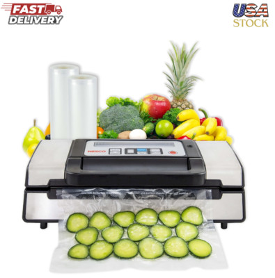 Nesco Deluxe Food VS-12 Vacuum Sealer, 130 W, Kit Bags & Viewing Lid, Compact