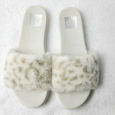 Dv By Dolce Vita Jinah Faux Fur Slipe-on Sandals Size 8