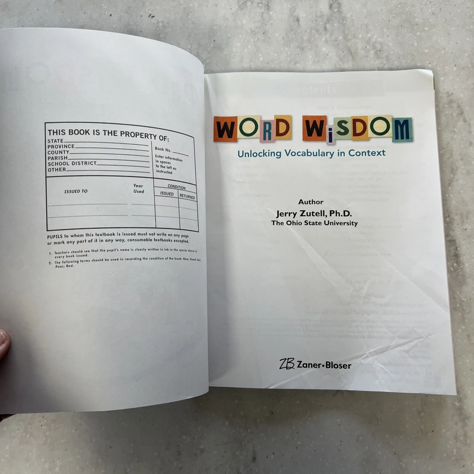 Zaner-Bloser: Word Wisdom 2017 Grade 6 Student Edition (No Writing) - Image 3 of 4