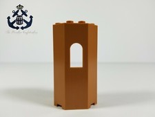 Lego Castle Medium Nougat Panel 3 x 4 x 6 Turret Wall with Window 30246