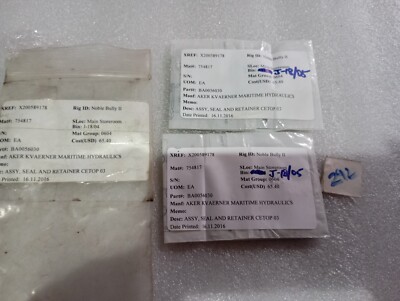 AKER KVAERNER MARITIME HYDRAULICS SEAL & RETAINER CETOP 03 BA0056030(LOT OF 2PC)