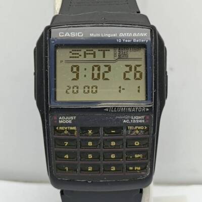 Casio DBC-32 Multi Lingual 2888 Data Bank Calculator Vintage Men s Watch SBZ33KS
