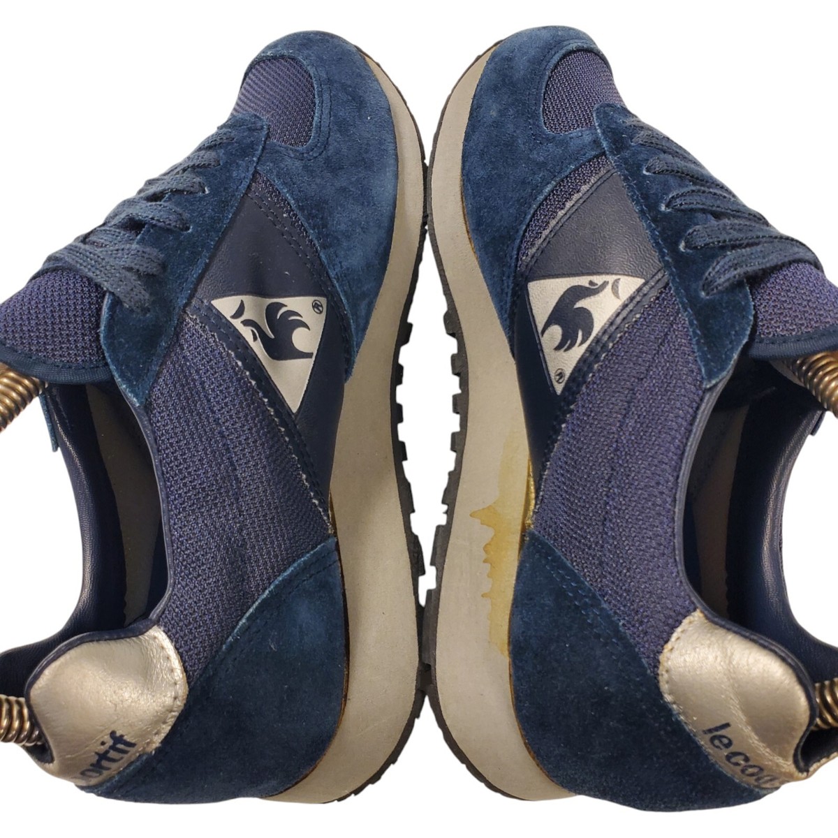 Vintage LE COQ SPORTIF Shoes Mens Size 5 Blue Suede Athletic