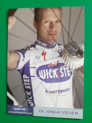 CYCLING cycling card STEVEN DE JONGH TEAM QUICK STEP Innergetic 2009