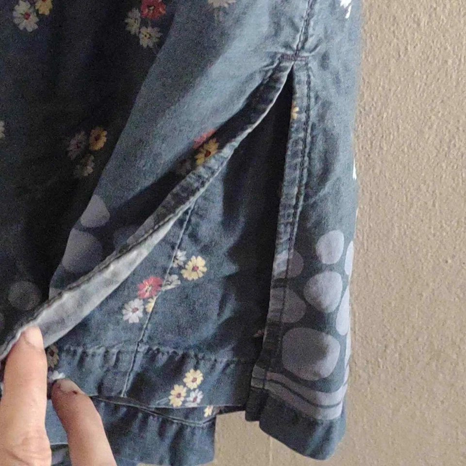 Vintage Liz Claiborne Lizwear Jeans Floral Skort 10P Foto 4 de 4