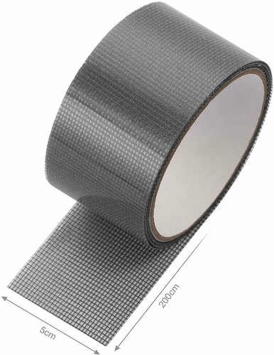 Nastro ADESIVO Ripara Zanzariere Zanzariera FIBRA VETRO Grigio 5x200 cm INSETTI - Foto 2 di 8