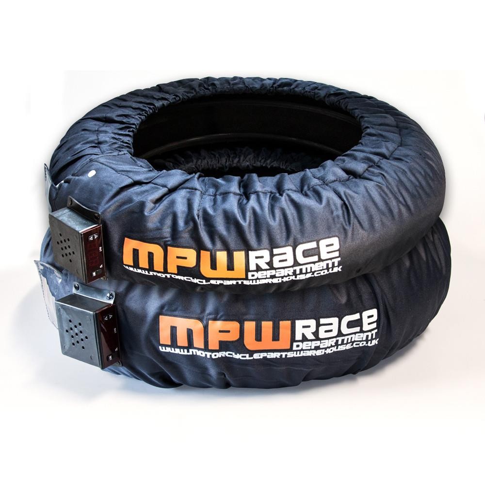 MPW Race Dept Digital Superbike Tyre Warmers 120/200 in Dark Grey