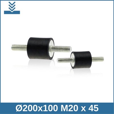 A Ø200x100 M20x45 NK 75°Shore Gummipuffer Gummi-Metall-Puffer Silentbloc