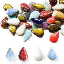 100G Ceramics Mosaic Tiles Random Color Raindrops Shape Mosaic Ceramics Pieces f