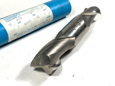 Putnam 1'' 2 Flute End Mill HSS center cutting double end