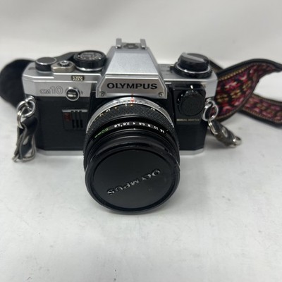 Olympus OM-10 Black 35mm SLR Camera w/ F.Zuiko 50mm f/1.8 Manual Adapter