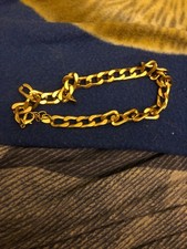 ZARA Chunky Gold Flat Chain Necklace Gold Tone  Bling Drip Chain Valentine 