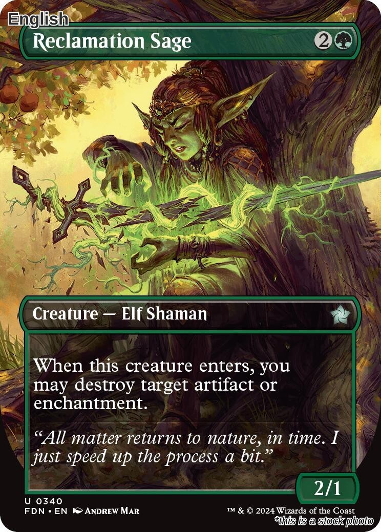 Magic Reclamation Sage (Borderless) 340 Uncommon Foundations NM