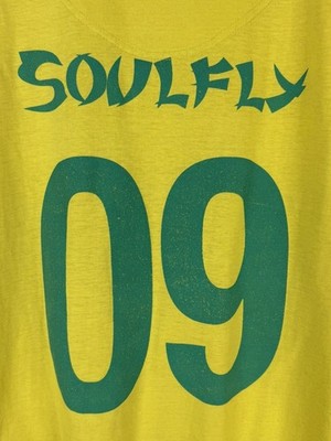 00s Soulfly #09 Metal Band Cotton TShirt Brazil Soccer Jersey