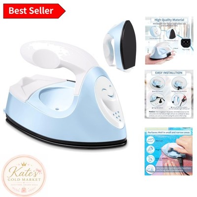 Portable Mini Craft Iron - 170°C Heat Press for DIY Projects in Light Blue