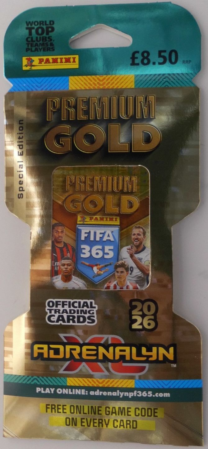 Panini FIFA 365 Adrenalyn XL 2026 Premium Gold Special Edition Trading Cards