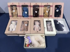 Lot of 11 Steiff Club Bears in Boxes From 1996 to 2009 (AFJ)
