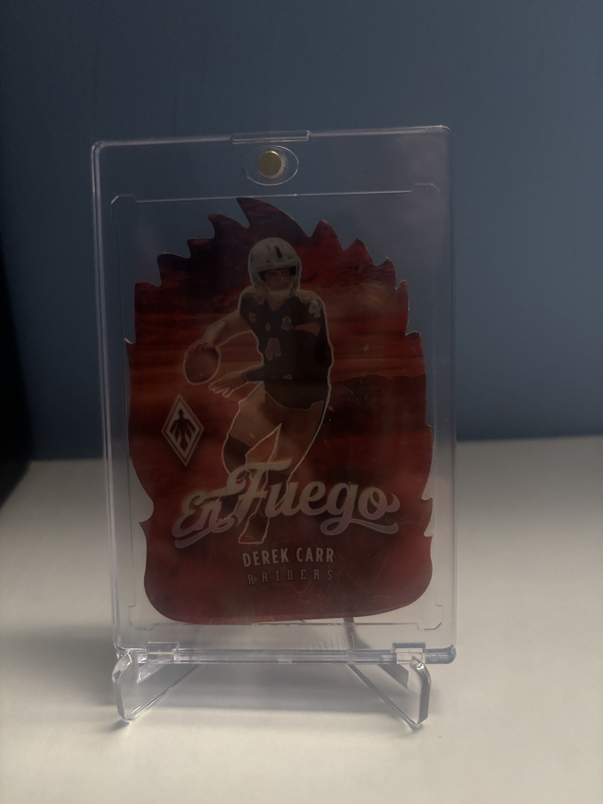 DEREK CARR 2021 Phoenix #EF-9 EN FUEGO Die Cut CASE HIT Raiders