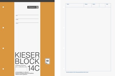 Baier Schneider &Briefpapierblock Kieserblock A4 White (Pack of 50) 1 14C (unlin