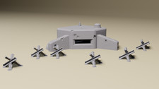 Coastal Bunker Set 28mm, 20mm, 1:64,HO or 15mm miniature wargaming terrain, WWII