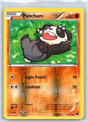 Pancham 71/122 Common BREAKpoint Pokemon Reverse Holo NM/M 521b-6